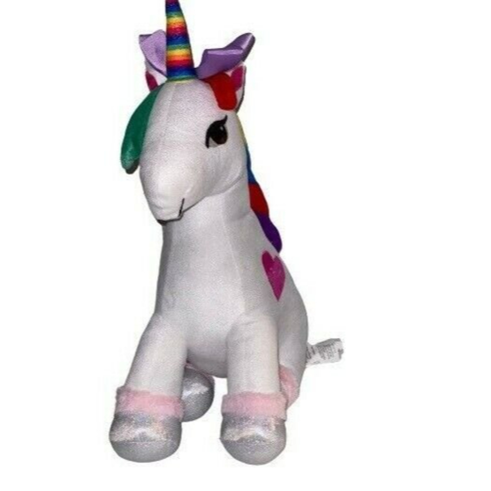 JoJo Siwa Nickelodeon Unicorn Plush White Rainbow Sparkles Animal Toy 2019 15"